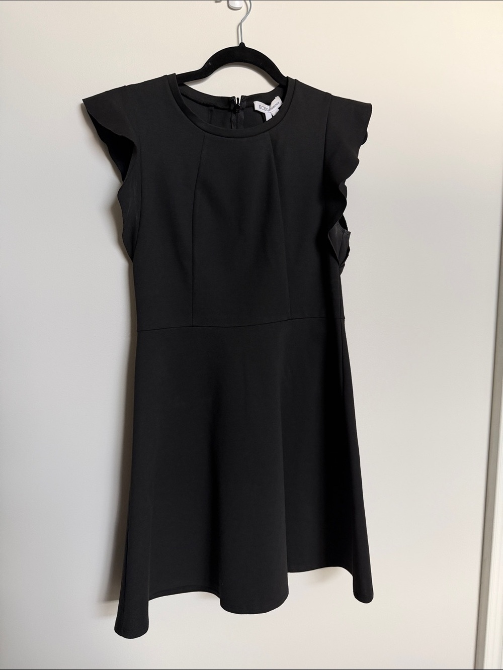 BCBGeneration Black Minimal Crewneck Dress